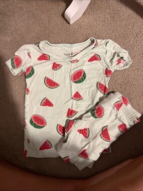 Kyte BABY Mint and Pink Watermelon Print Pajama Set